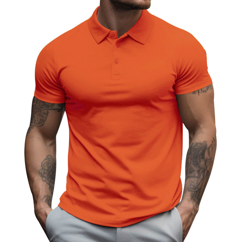 Polo Shirt Heren Korte Mouwen Slim Fit van Ademend Katoenen Blend – Diverse Kleuren Beschikbaar