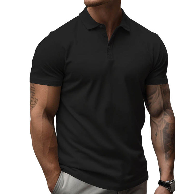Polo Shirt Heren Korte Mouwen Slim Fit van Ademend Katoenen Blend – Diverse Kleuren Beschikbaar