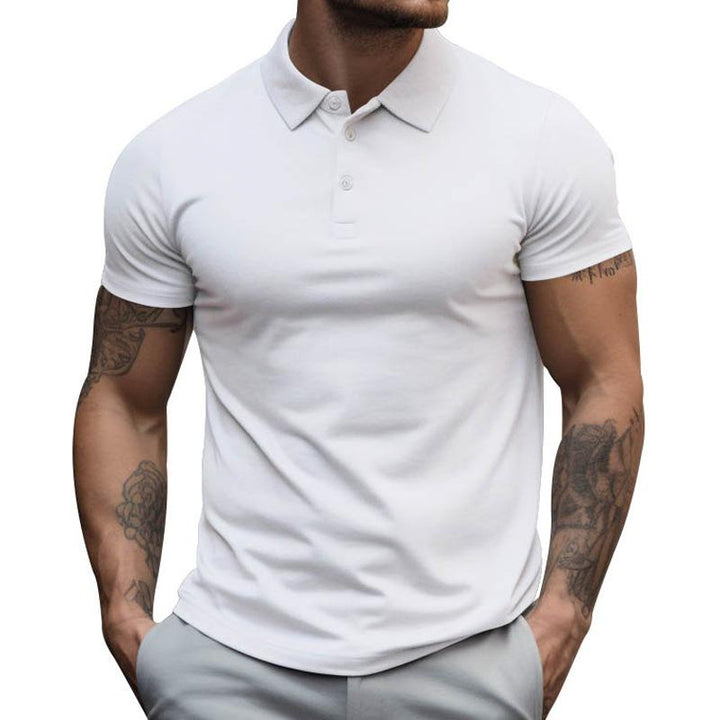 Polo Shirt Heren Korte Mouwen Slim Fit van Ademend Katoenen Blend – Diverse Kleuren Beschikbaar