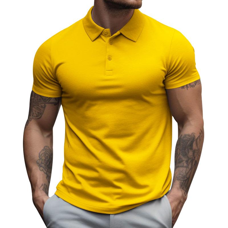 Polo Shirt Heren Korte Mouwen Slim Fit van Ademend Katoenen Blend – Diverse Kleuren Beschikbaar