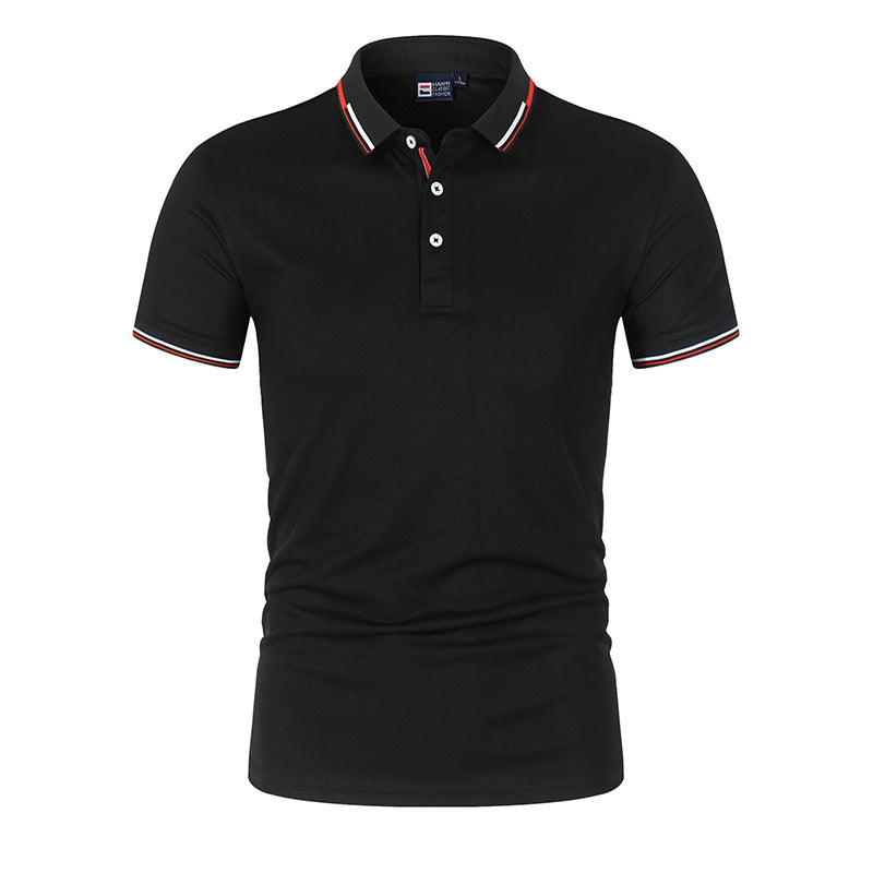 Poloshirt Heren, Regular Fit, Monochroom | Ademend 0