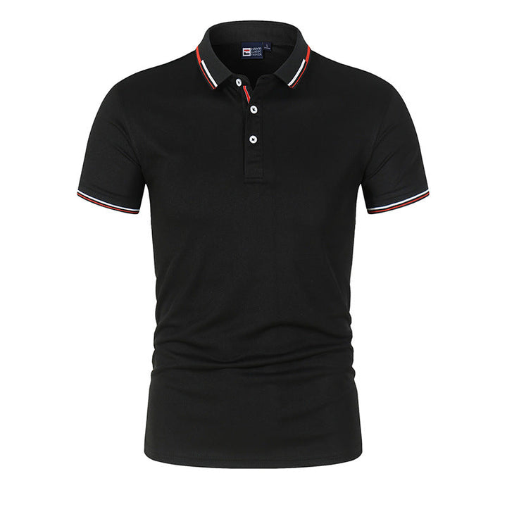 Poloshirt Heren, Regular Fit, Monochroom | Ademend 0