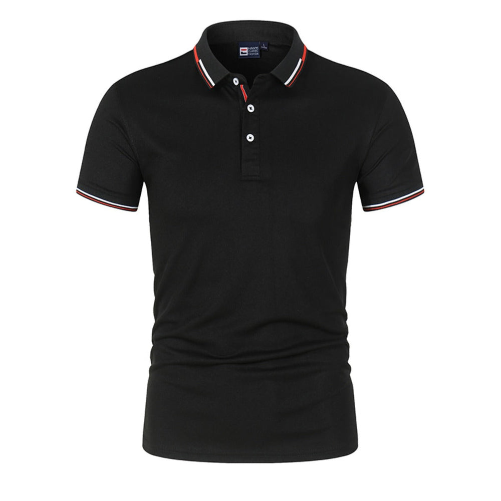Poloshirt Heren, Regular Fit, Monochroom | Ademend 1