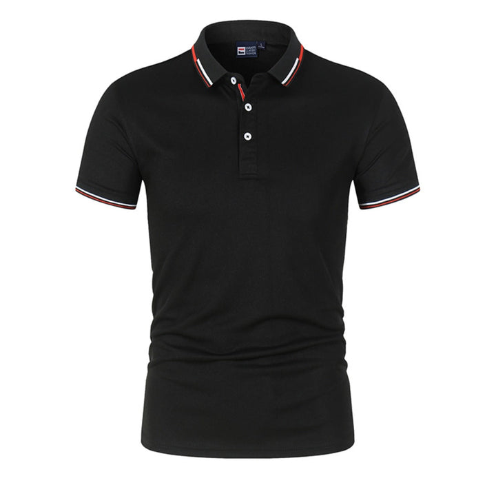 Poloshirt Heren, Regular Fit, Monochroom | Ademend 1