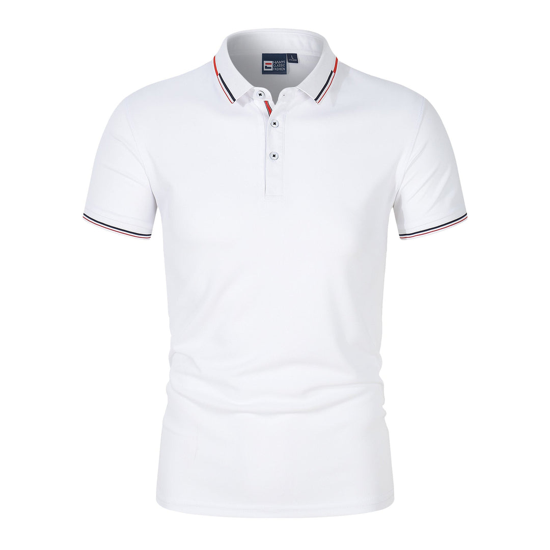Poloshirt Heren, Regular Fit, Monochroom | Ademend 11