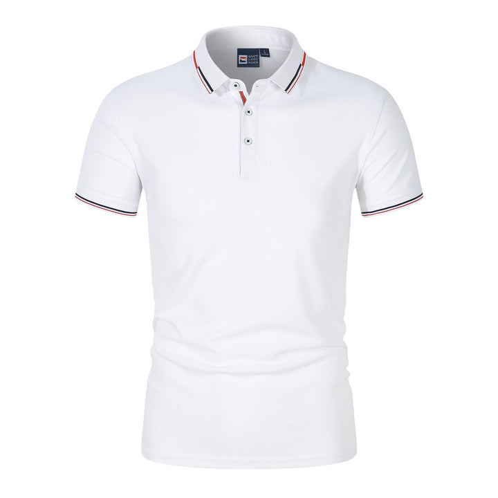 Poloshirt Heren, Regular Fit, Monochroom | Ademend 11