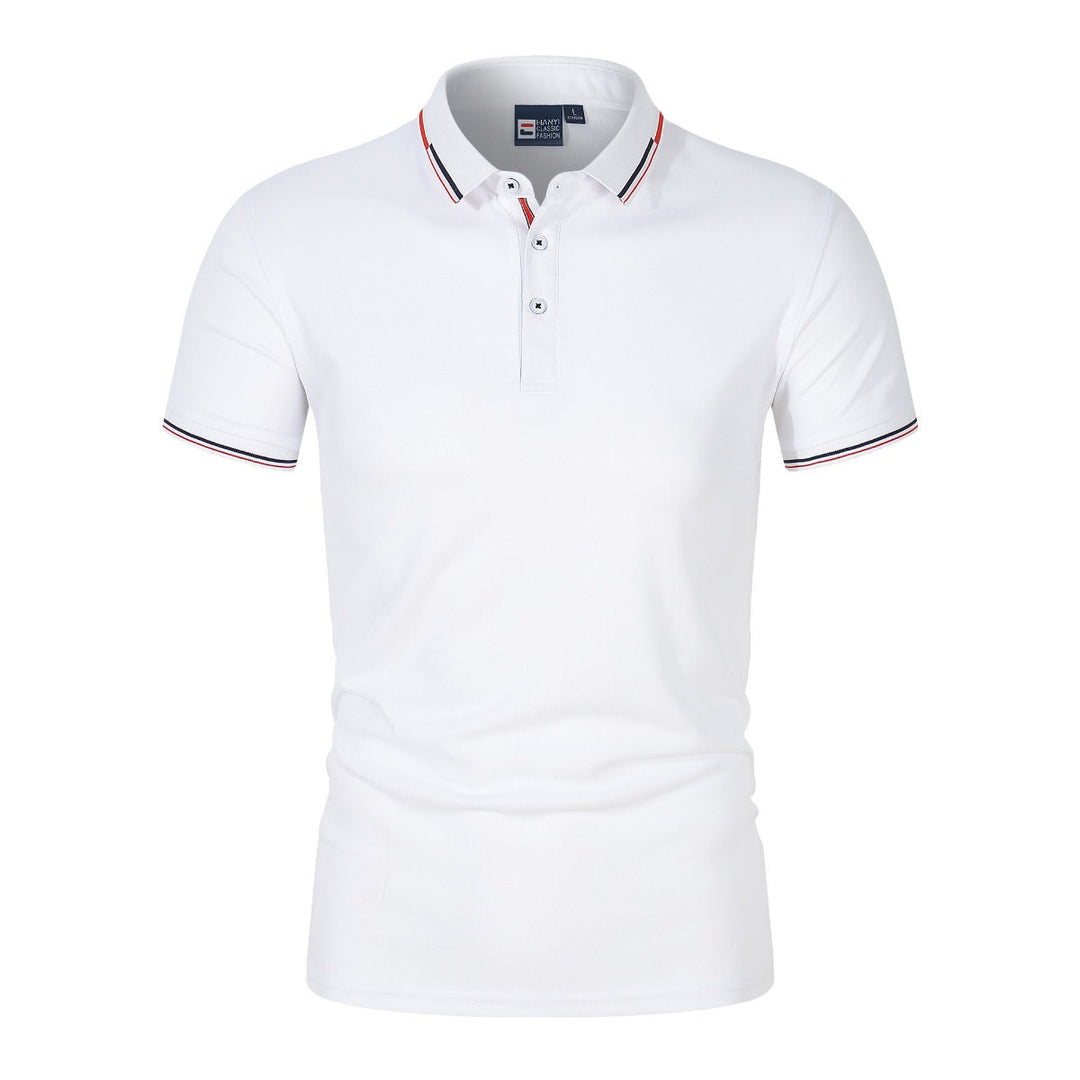 Poloshirt Heren, Regular Fit, Monochroom | Ademend 3