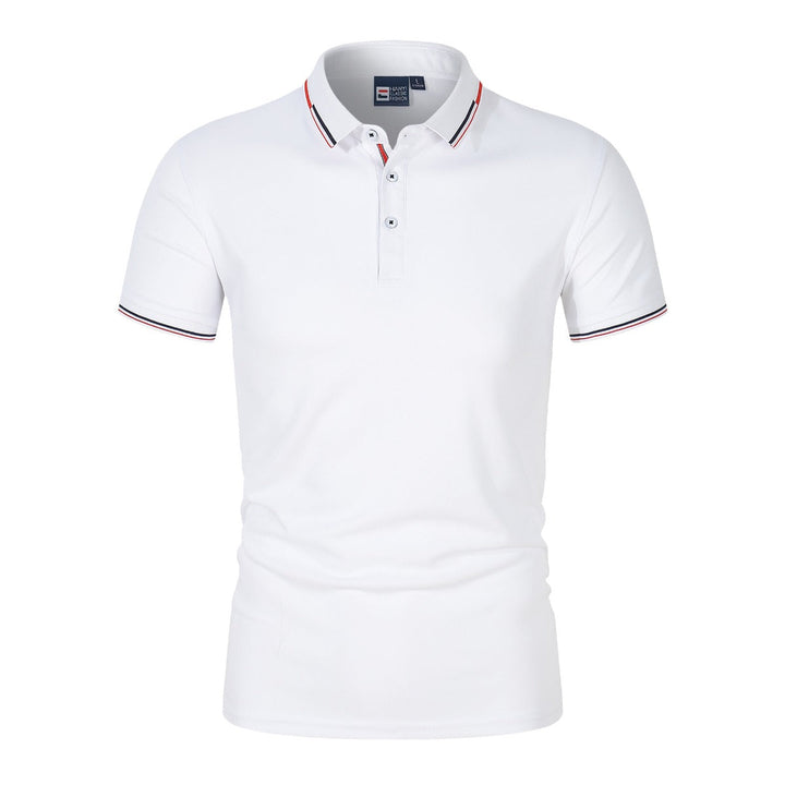 Poloshirt Heren, Regular Fit, Monochroom | Ademend 3
