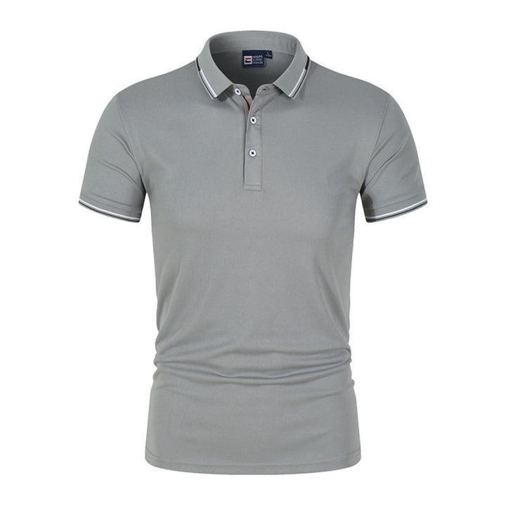 Poloshirt Heren, Regular Fit, Monochroom | Ademend 4
