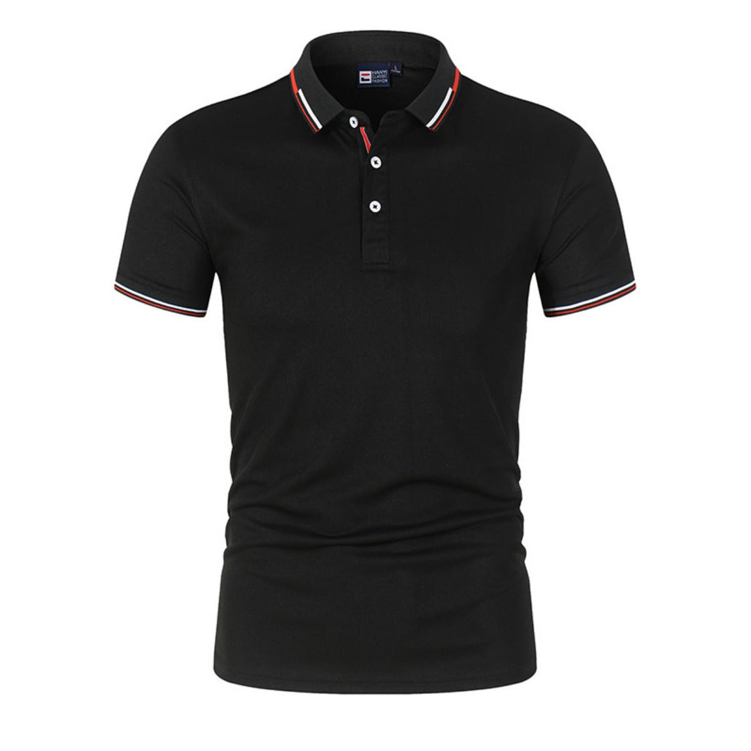 Poloshirt Heren, Regular Fit, Monochroom | Ademend 6