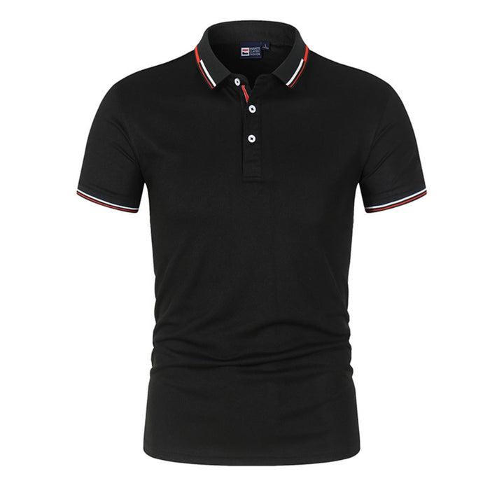 Poloshirt Heren, Regular Fit, Monochroom | Ademend 6