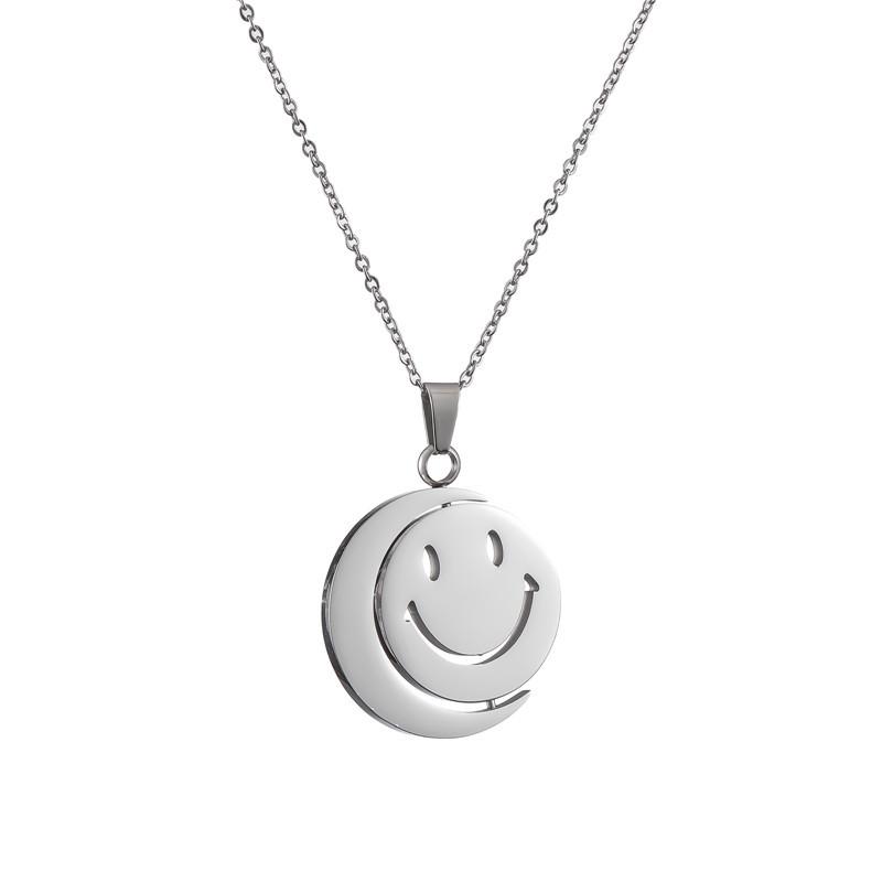 Retro Casual Ketting Dames met Smiley Gezicht en Verstelbare Lengte 0
