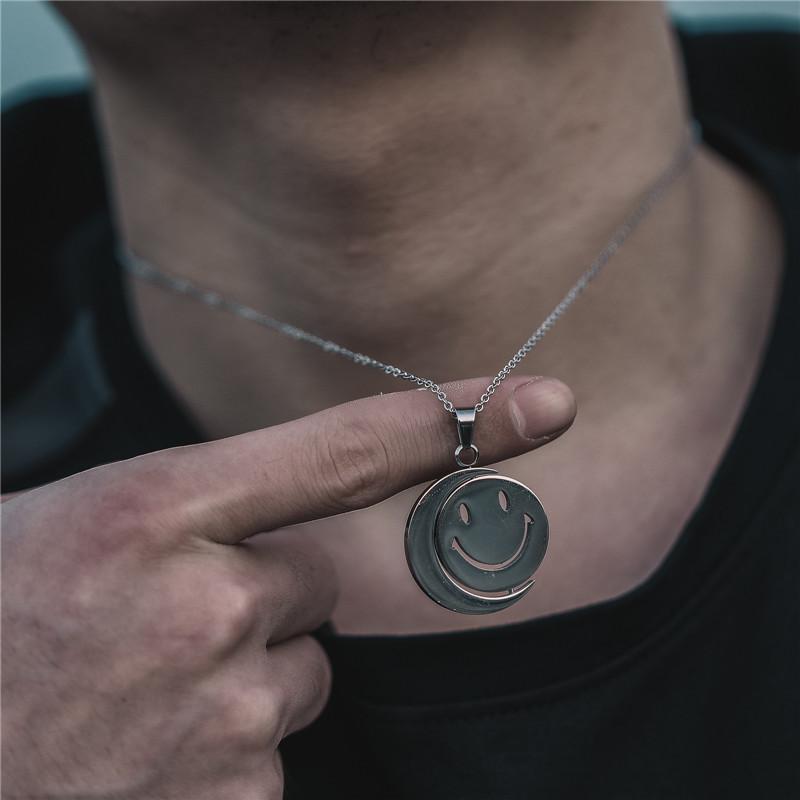 Retro Casual Ketting Dames met Smiley Gezicht en Verstelbare Lengte 1