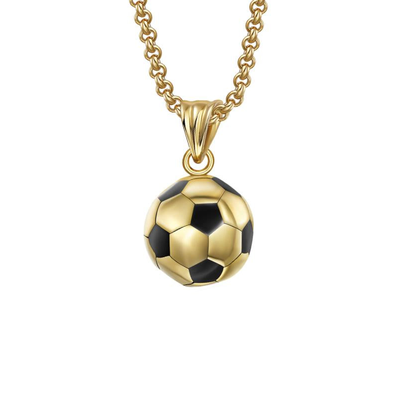 Retro Casual Voetbalketting voor Mannen van Hoogwaardige Legering, Verstelbaar 0