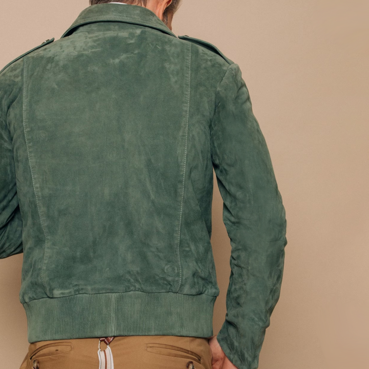 Retro Suède Heren Jas met Rits en Borstzak – Luxe Winter Trucker Stijl, Hoogwaardig Materiaal, Comfortabele Pasvorm 3