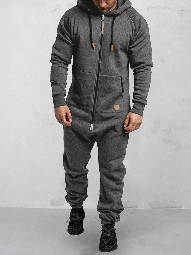 Jorne | Men's Fleece Training Suit with Hood, Long Sleeves, Relaxed Fit, Soft Fabric for Comfort and Warmth-6