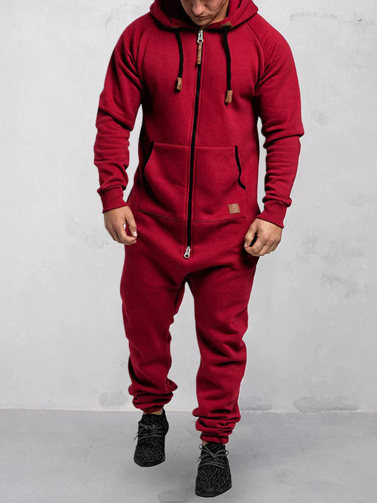 Jorne | Men's Fleece Training Suit with Hood, Long Sleeves, Relaxed Fit, Soft Fabric for Comfort and Warmth-1