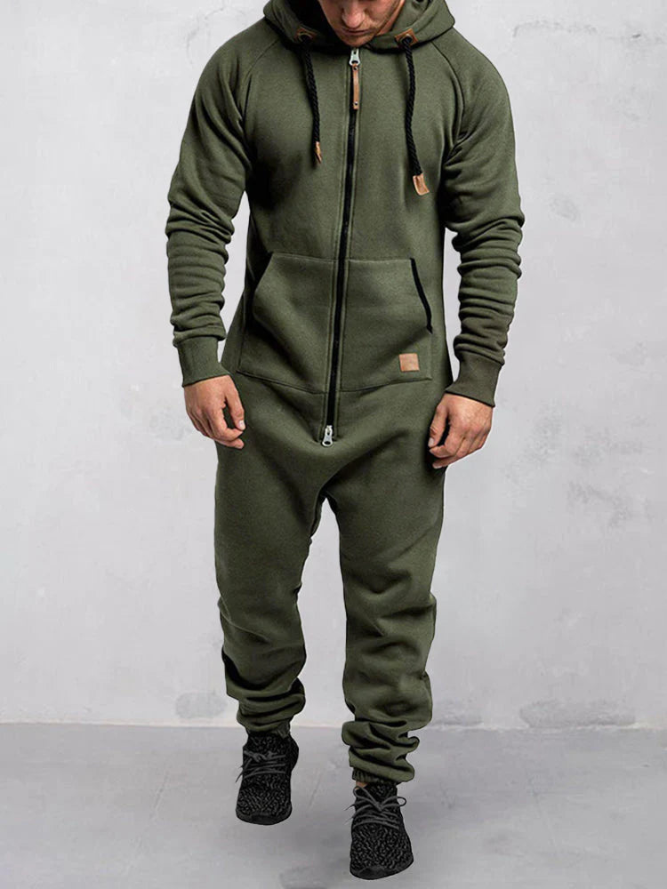 Jorne | Men's Fleece Training Suit with Hood, Long Sleeves, Relaxed Fit, Soft Fabric for Comfort and Warmth-2