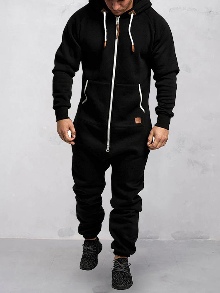Jorne | Men's Fleece Training Suit with Hood, Long Sleeves, Relaxed Fit, Soft Fabric for Comfort and Warmth-5