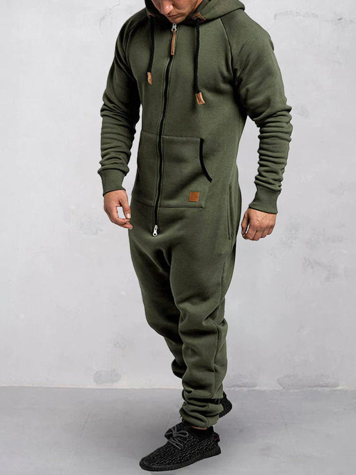 Jorne | Men's Fleece Training Suit with Hood, Long Sleeves, Relaxed Fit, Soft Fabric for Comfort and Warmth-3