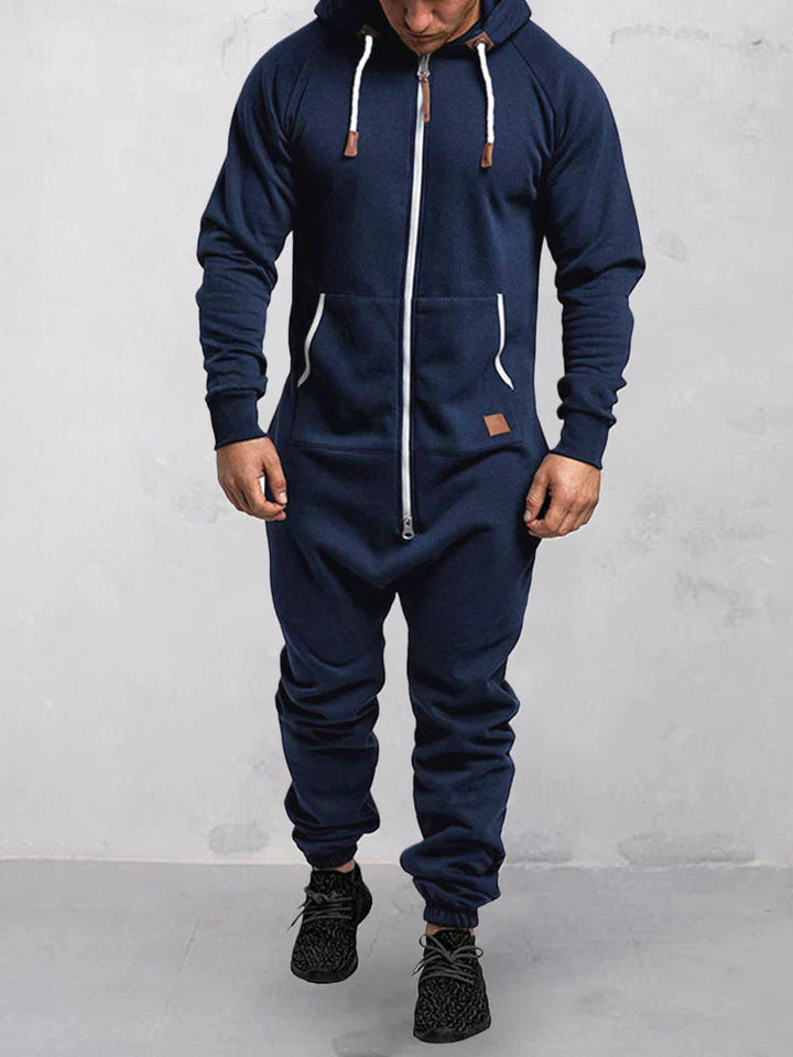 Jorne | Men's Fleece Training Suit with Hood, Long Sleeves, Relaxed Fit, Soft Fabric for Comfort and Warmth-4
