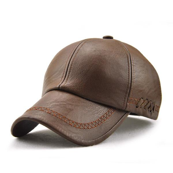 Stijlvolle Leren Baseballcap voor Heren en Dames met Verstelbare Sluiting 0