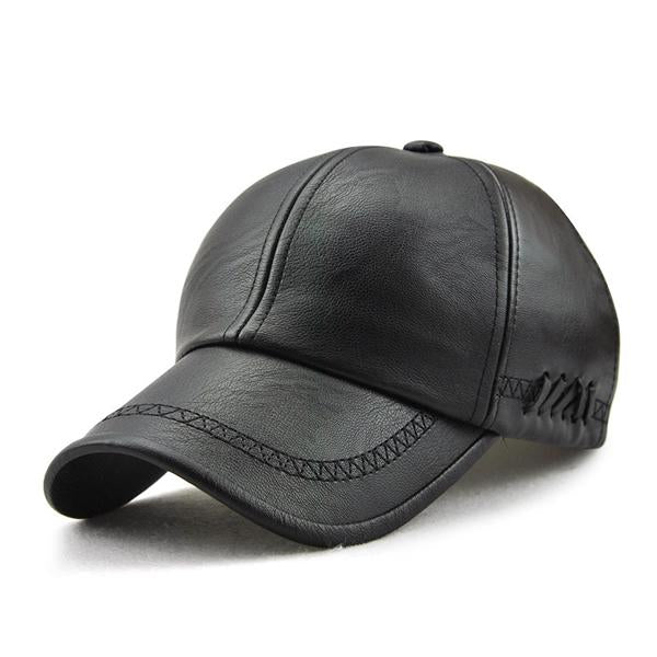 Stijlvolle Leren Baseballcap voor Heren en Dames met Verstelbare Sluiting 1
