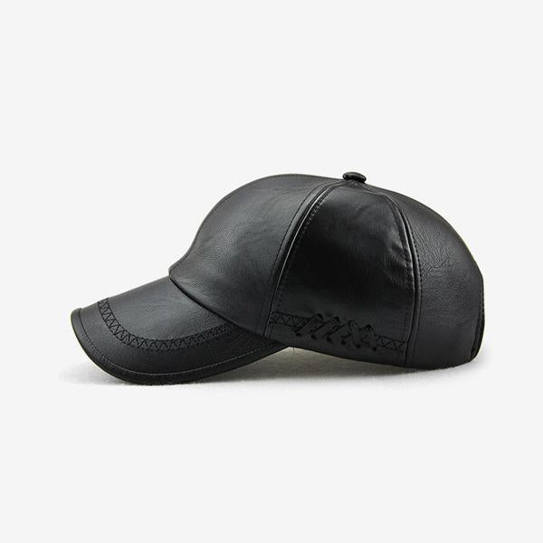 Stijlvolle Leren Baseballcap voor Heren en Dames met Verstelbare Sluiting 3