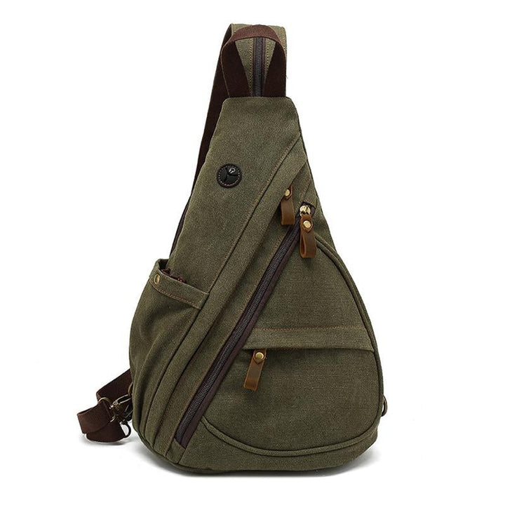 Vintage Canvas Schoudertas Heren met Verstelbare Schouderbanden - Duurzaam en Compact in Diverse Kleuren