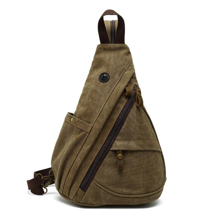 Vintage Canvas Schoudertas Heren met Verstelbare Schouderbanden - Duurzaam en Compact in Diverse Kleuren