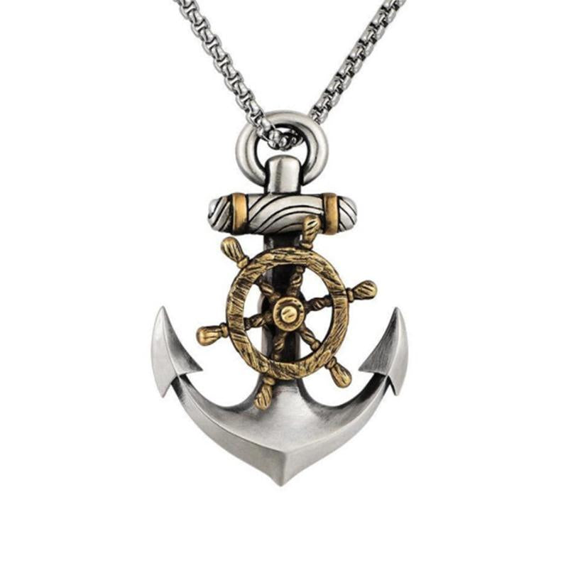 Vintage Casual Anker Ketting voor Heren - Verstelbare Lengte, Metaal, Hip Hop Stijl 0