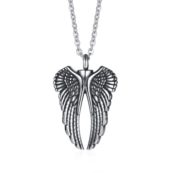 Vintage Casual Ketting Dames met Engelenvleugels in Zilver, Verstelbaar Metaal 0