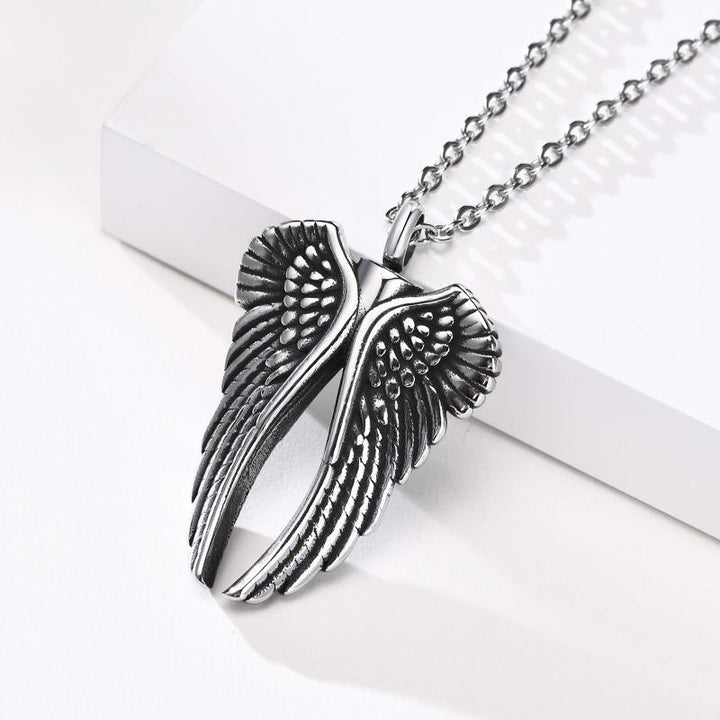Vintage Casual Ketting Dames met Engelenvleugels in Zilver, Verstelbaar Metaal 1