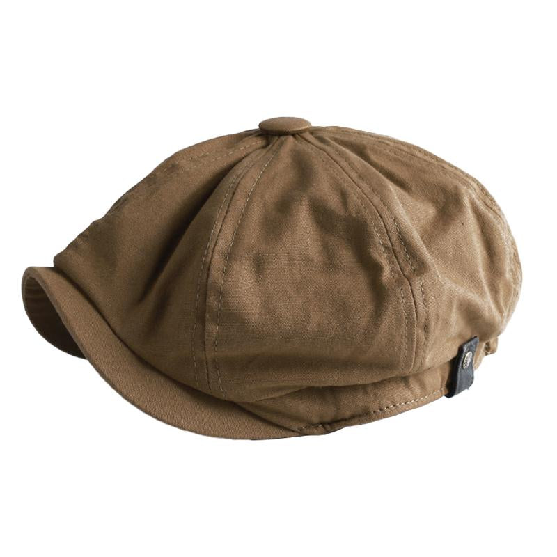 Vintage Heren Newsboy Hoed van Katoen met Korte Rand voor Elke Gelegenheid 0