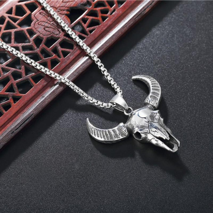 Vintage Western Ketting met Stierenkop Hanger voor Dames - Handgemaakt en Verstelbaar 2