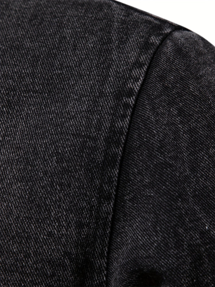 Denim-Fleece-jack voor heren
