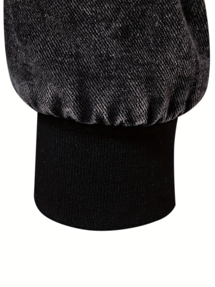 Denim-Fleece-jack voor heren