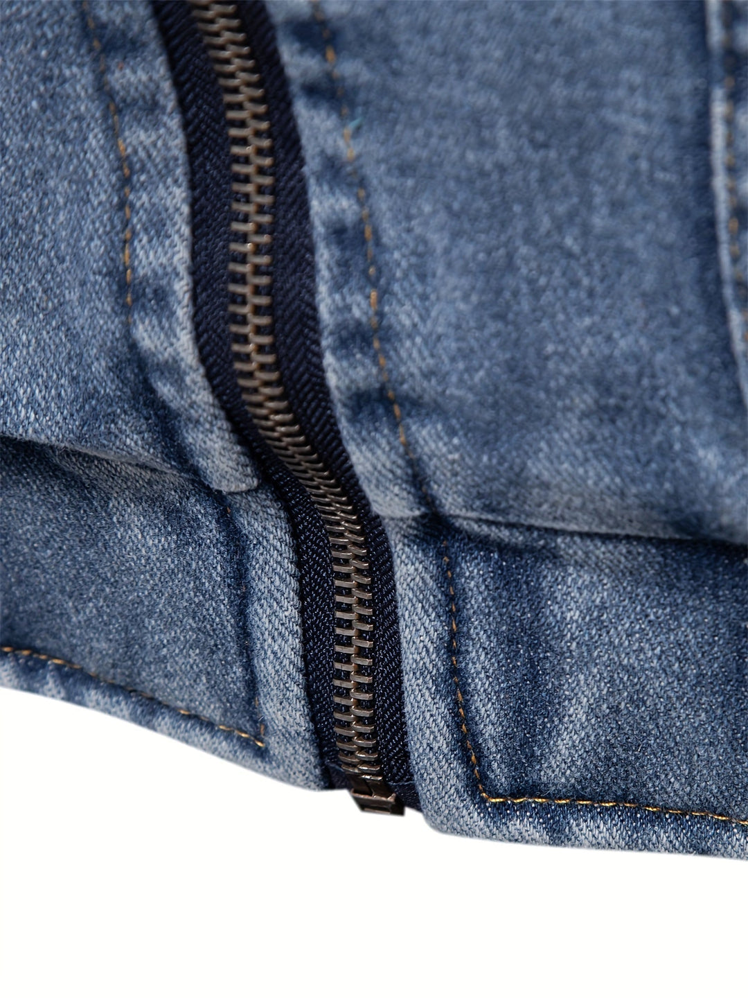 Denim-Fleece-jack voor heren