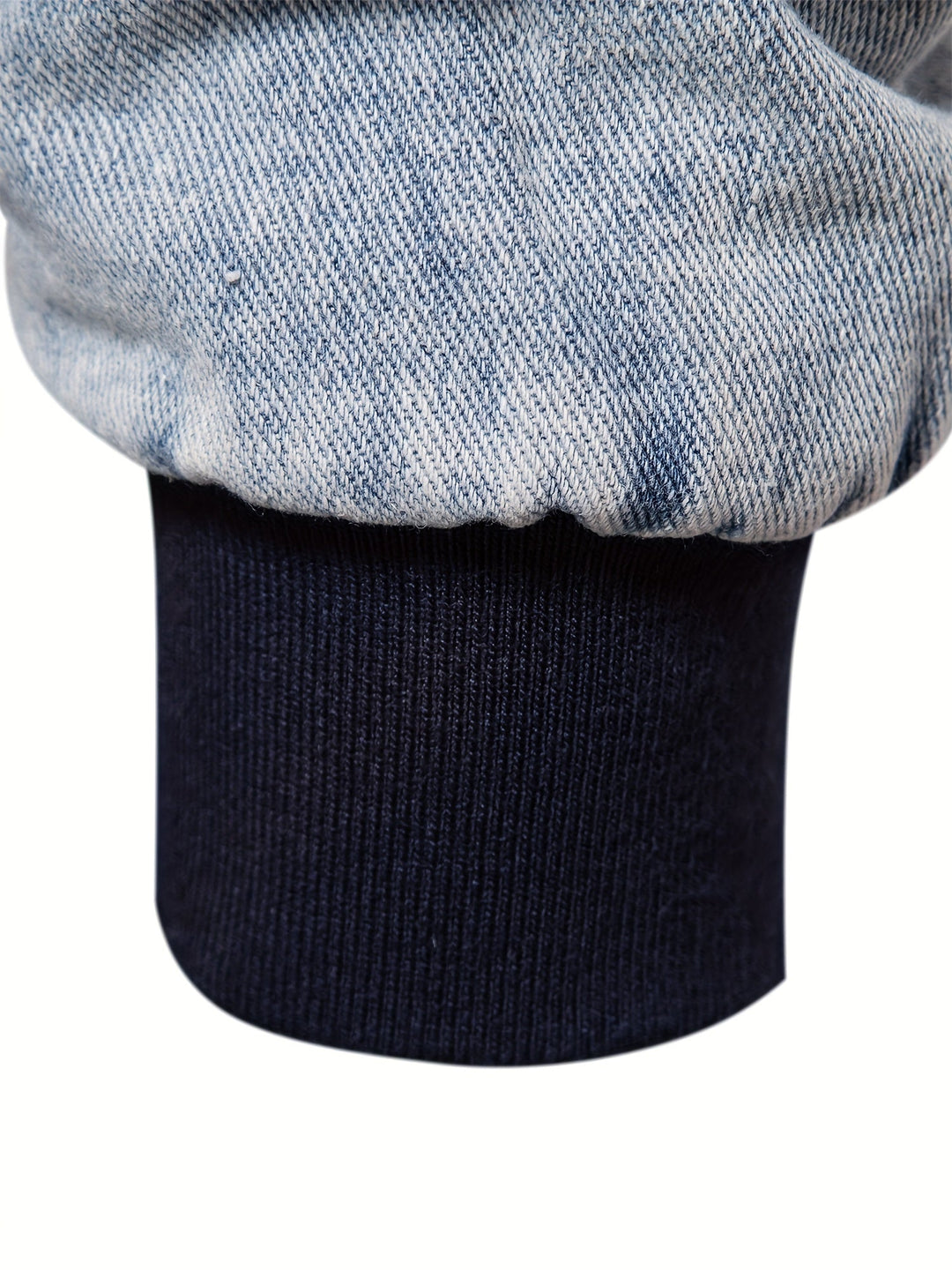 Denim-Fleece-jack voor heren