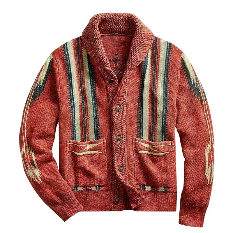 Hugo | Vintage Gebreid Dames Vest met Jacquard Patroon en Lange Mouwen 1
