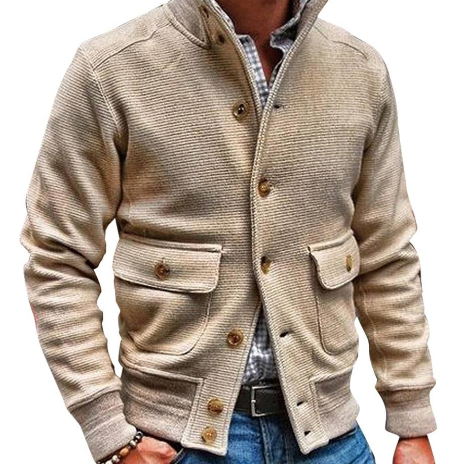Mark | Heren Winterjas van Polyester met Staande Kraag en Enkele Knoopsluiting 1