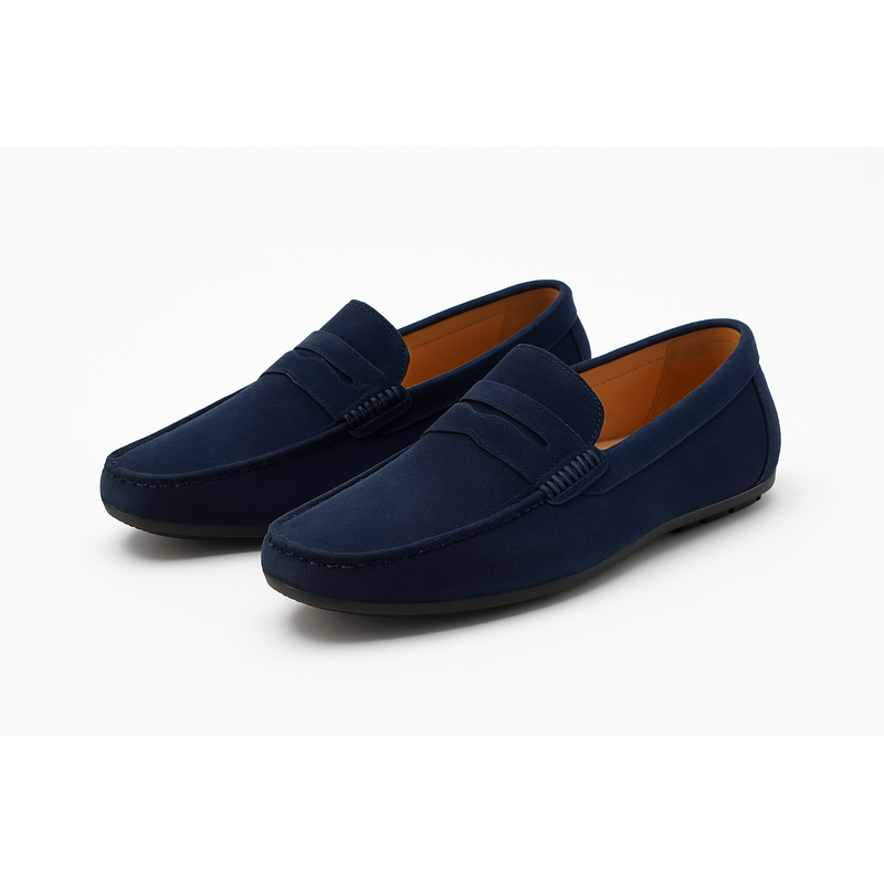 Isaac | Suède heren loafers met slip-on design en comfortabele pasvorm